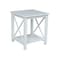 International Concepts Rectangle Hampton End Table, 22 W, 22 L, 25 in H, Wood, White OT08-70E - alternate 6